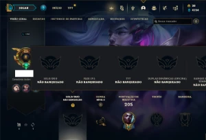 Conta Unranked com 80 Champs e 38 Skins ( MAIN JG ) - League of Legends LOL