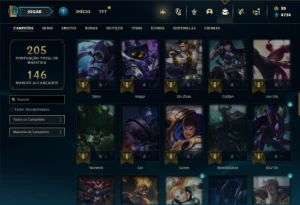 Conta Unranked com 80 Champs e 38 Skins ( MAIN JG ) - League of Legends LOL