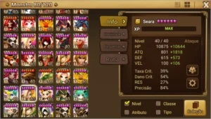 Conta SW - Global - 34 Nat5* (1 Nat5* LD) - Summoners War