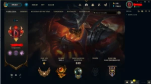 Conta LoL, lvl 384 muitas skins e elo gold 1 - League of Legends