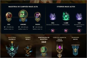 Conta LOL - 50 Skins - Nv 318 - plat iv s/f - 100 Champions - League of Legends