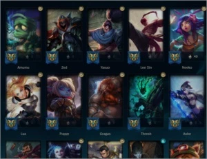 Conta LOL - 50 Skins - Nv 318 - plat iv s/f - 100 Champions - League of Legends