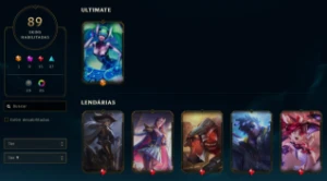 Conta LOL lv276 89 Skins 1 Ultimate 15 lendarias 37 épicas - League of Legends