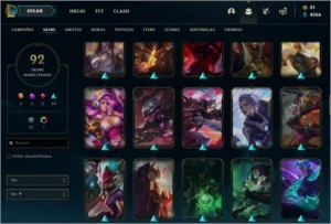 CONTA DE LOL NV 206,PLATINA4,92 SKINS,8 CROMAS TODOS CHAMPS! - League of Legends