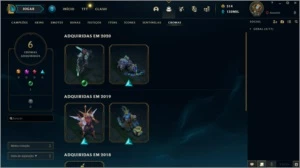 Conta com skin Kayle Juíza e muito mais (Plat IV) - League of Legends LOL