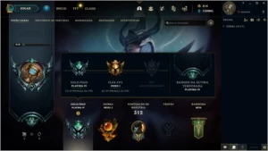 Conta com skin Kayle Juíza e muito mais (Plat IV) - League of Legends LOL