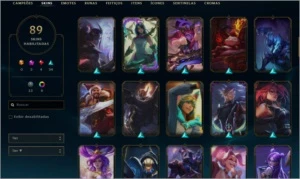 Conta de LoL Platina 4 com 89 skins - League of Legends