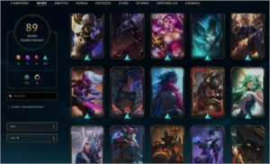 Conta de LoL Platina 4 com 89 skins - League of Legends
