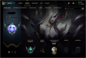 Conta League of legends plat 4 198 skins icones season 2 LOL