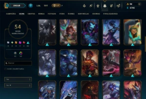 Esmeralda 2 com 100 Champs e 54 Skins +3 Prestigios - League of Legends LOL