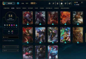Esmeralda 2 com 100 Champs e 54 Skins +3 Prestigios - League of Legends LOL