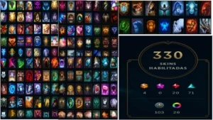 conta league of legends 330 skins LOL