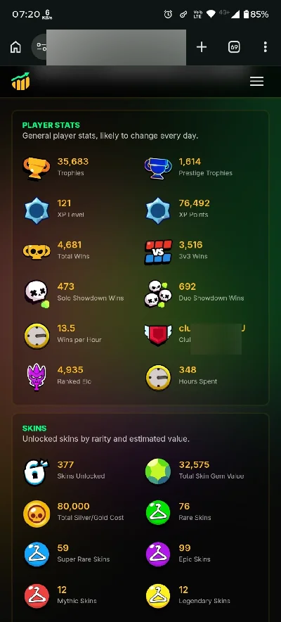 Conta top de brawl stars.