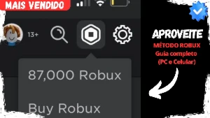 Robux Fácil (PC e Celular) - Roblox