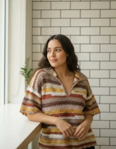 Camisa de Crochê - Artesanato e Personalizados