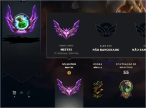 Smurf Mestre 250Pdl + 68%WR - League of Legends LOL