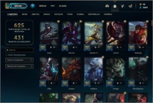 Conta ouro 1 com 150 champs, 172 skins ( MAIN TOP / JG ) - League of Legends LOL