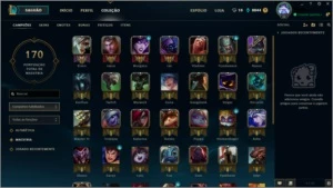 conta lol ouro com 15 skins - League of Legends
