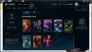 conta lol ouro com 15 skins - League of Legends