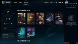 conta lol ouro com 15 skins - League of Legends
