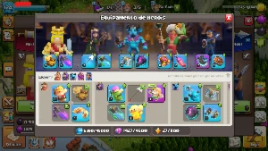 Conta Cv16 Rushada - Clash Of Clans
