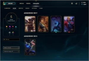 Conta LoL Platina IV - League of Legends