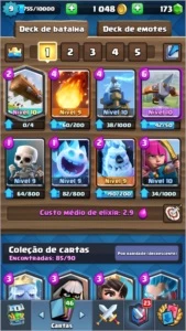 Conta Clash Royale varias lendárias