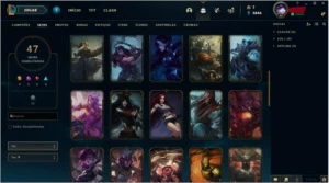 conta ouro 4, 47 skins, 116 campeões - League of Legends LOL