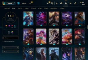 Promoção Conta Lol Lvl 587 Unranked Com 140 Skins Main Zed - League of Legends