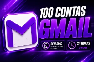 Gmail 100 contas duram 24 horas sem SMS - Emails