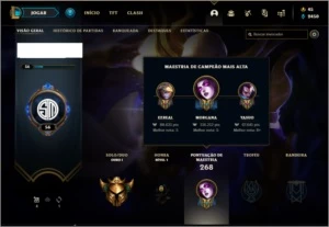 Conta ouro 1 com 17 skins e 71 champs - League of Legends LOL