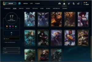 Conta ouro 1 com 17 skins e 71 champs - League of Legends LOL