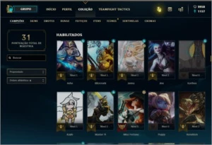 CONTA UNRANKED NVL 30 | 2958 RP | PLATINA 1 TFT | LENDA 3 - League of Legends LOL