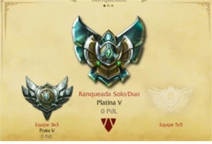 Conta League of Legends PLATINA LOL