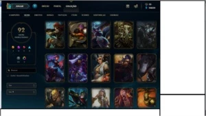Conta Completa Level 54 - 92 Skins Elo Atual: Gold IV. - League of Legends LOL