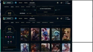 Conta Completa Level 54 - 92 Skins Elo Atual: Gold IV. - League of Legends LOL