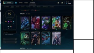 Conta Completa Level 54 - 92 Skins Elo Atual: Gold IV. - League of Legends LOL