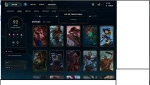 Conta Completa Level 54 - 92 Skins Elo Atual: Gold IV. - League of Legends LOL