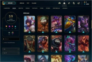 CONTA DE LOL NV 165,B1,59 SKINS,7 CROMAS MUITOS CHAMPS!! - League of Legends