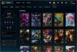CONTA DE LOL NV 165,B1,59 SKINS,7 CROMAS MUITOS CHAMPS!! - League of Legends