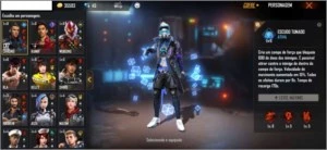 Conta Free Fire com Skin do Cobra, lendária e 6 passes.
