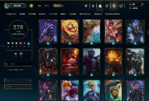 Unranked com TODOS os Champs e 278 Skins +3 Prestigios - League of Legends LOL
