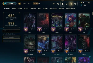 Unranked com TODOS os Champs e 278 Skins +3 Prestigios - League of Legends LOL
