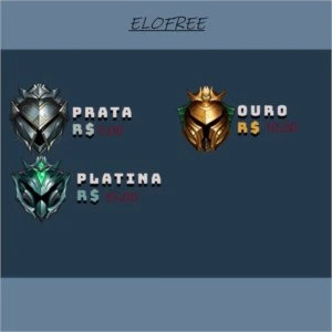 Elojob Platina IV 15 reais, Ouro IV 10 reais - League of Legends LOL