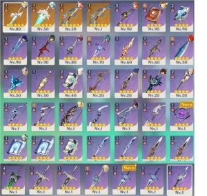 AR 55 Xiao, Raiden Shogun c1, Klee, Mona, Diluc, Jean - Genshin Impact