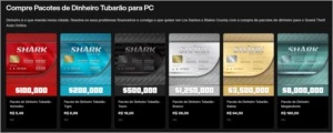 PACOTES DE DINHEIRO - GTA V