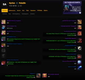 Paladin Ilvl 435 Pve 2300Io (Por Favor Ler A Descrição) - Blizzard