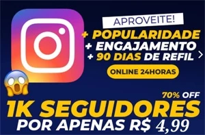 [PROMOÇÃO] 1K SEGUIDORES INSTAGRAM POR APENAS R$ 4,99 - Redes Sociais