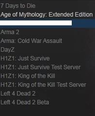 Conta Steam com 7 Jogos, Dayz, H1Z1, Left4Dead2 e muito mais