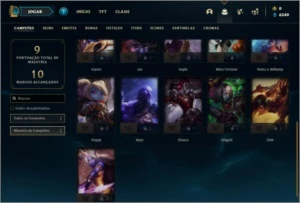 Conta ouro 4 com 3 skins e 21 champs - League of Legends LOL